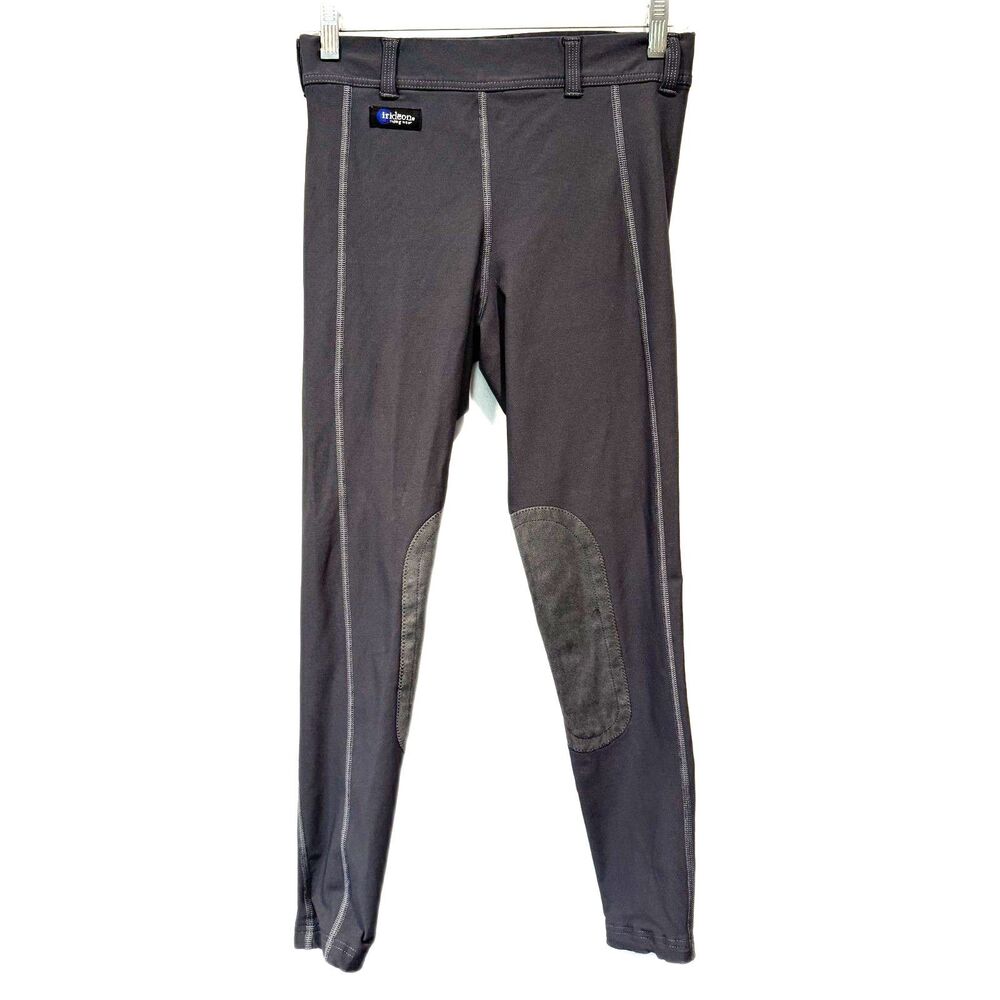 Irideon Riding Breeches Knee Patch Stretch Equestrian Tights Gray Women Medium